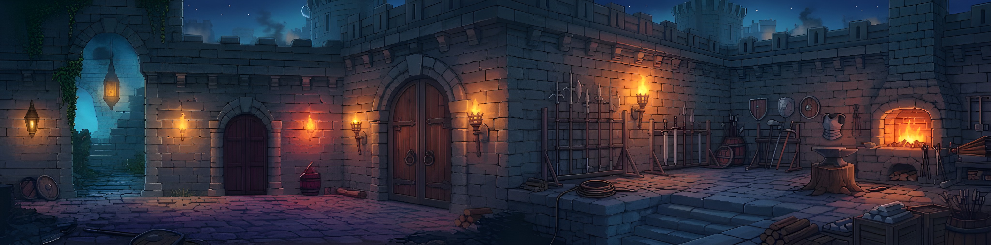 Dungeon keep courtyard